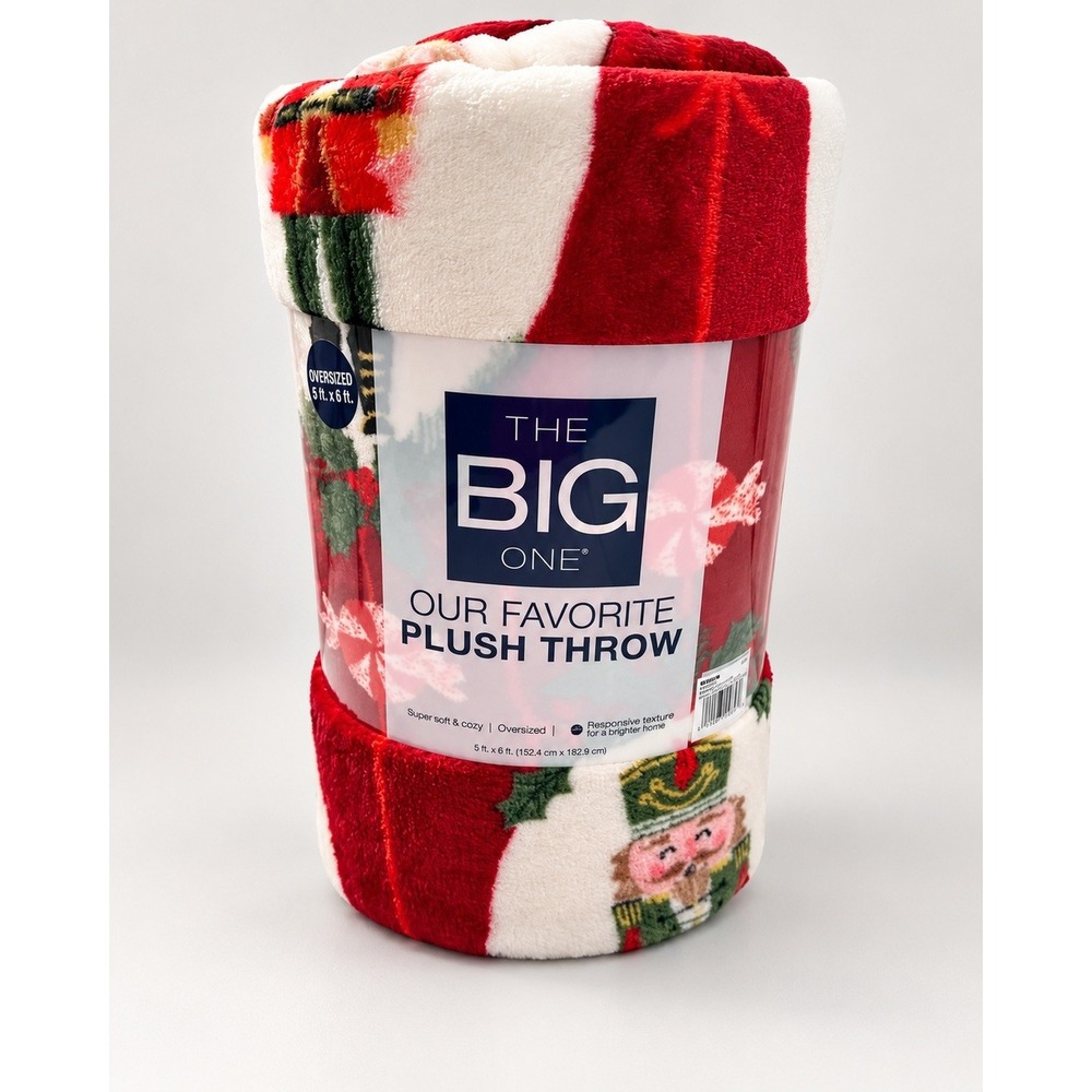 The Big One Nutcracker Christmas Plush Throw Blanket 60 x 72 Inches